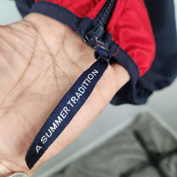 Men's Cooperstown Dreams Park Baseball Pullover Warm up Jacket Red and Blue SS - Picture 4 of 6